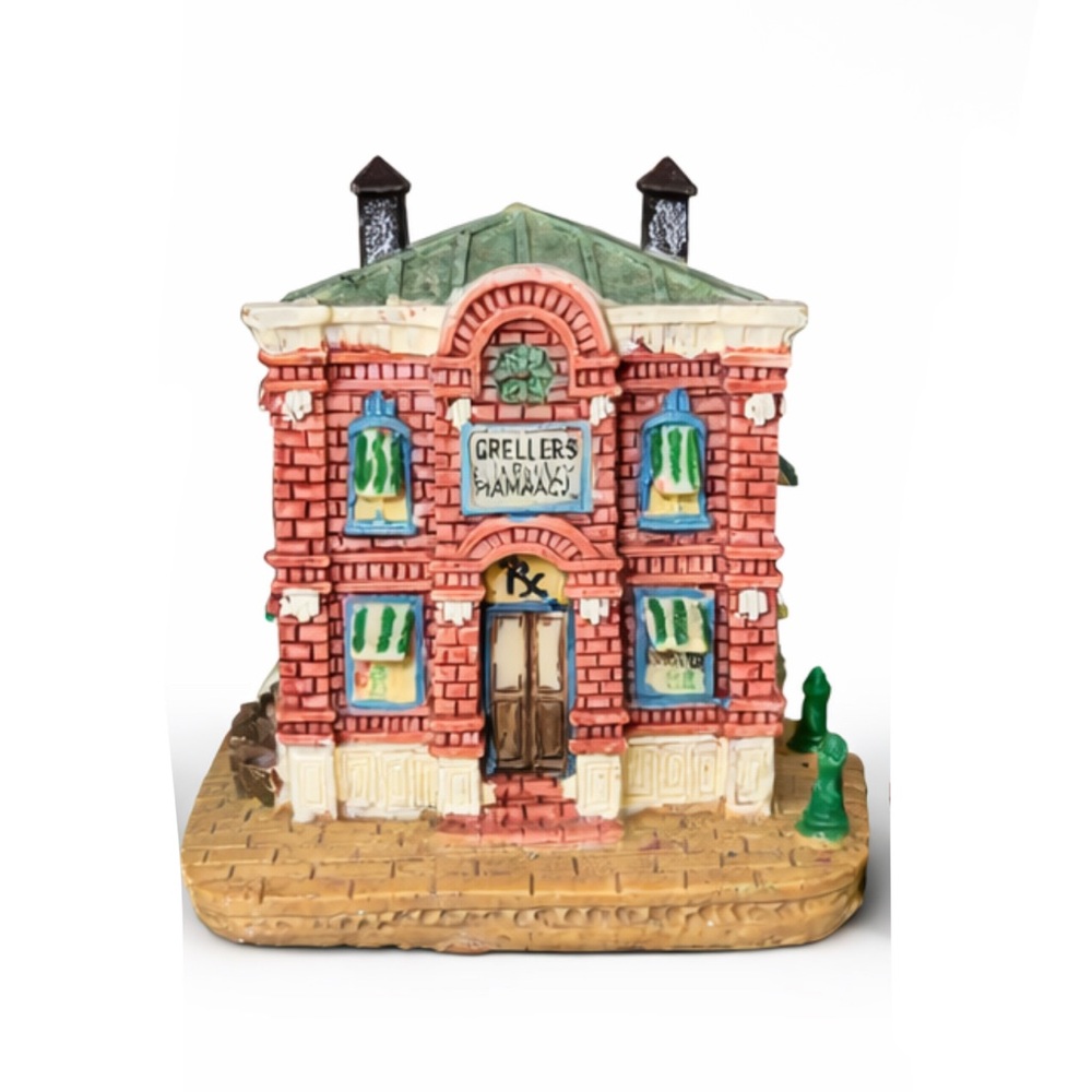 Miniature Pharmacy Building Figurine